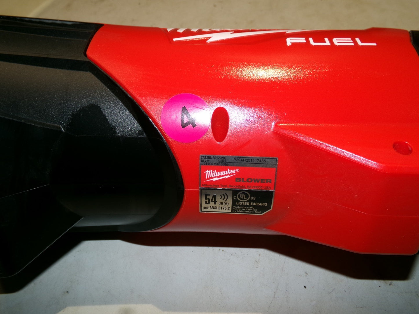 Milwaukee 301720 M18 FUEL Blower Tool Only 47