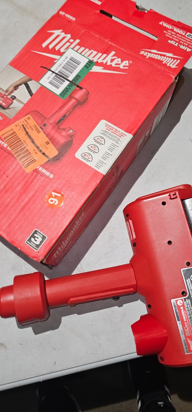 Milwaukee M12 AIRTIP Utility Nozzle 098020 Tool Only6