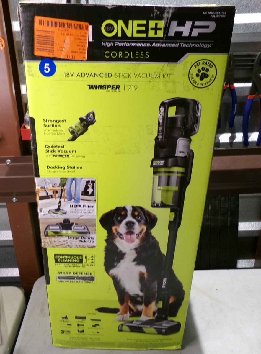 RYOBI 18V Cordless Advanced Whisper Series Stick Vaccum (PBLSV719) With Battery5