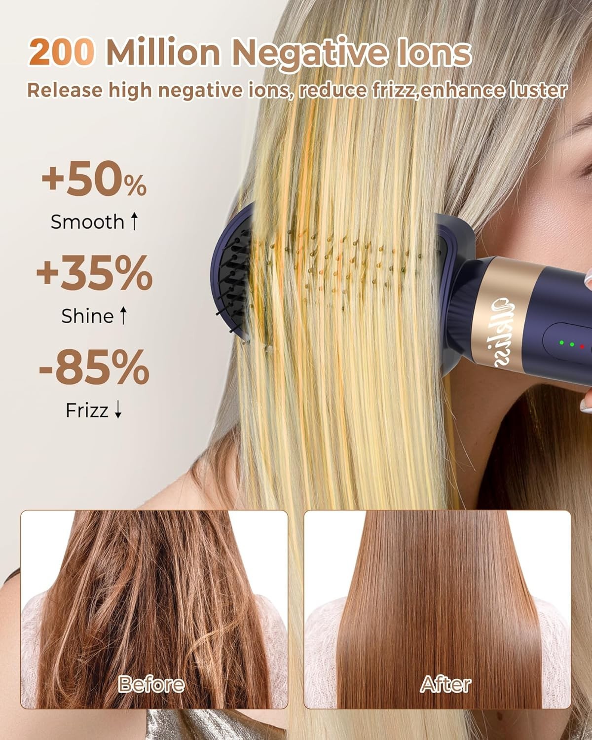 Hair Dryer Brush 7 in 1,110000 RPM Hot Air Brush Hair Styler for Curly Straight8