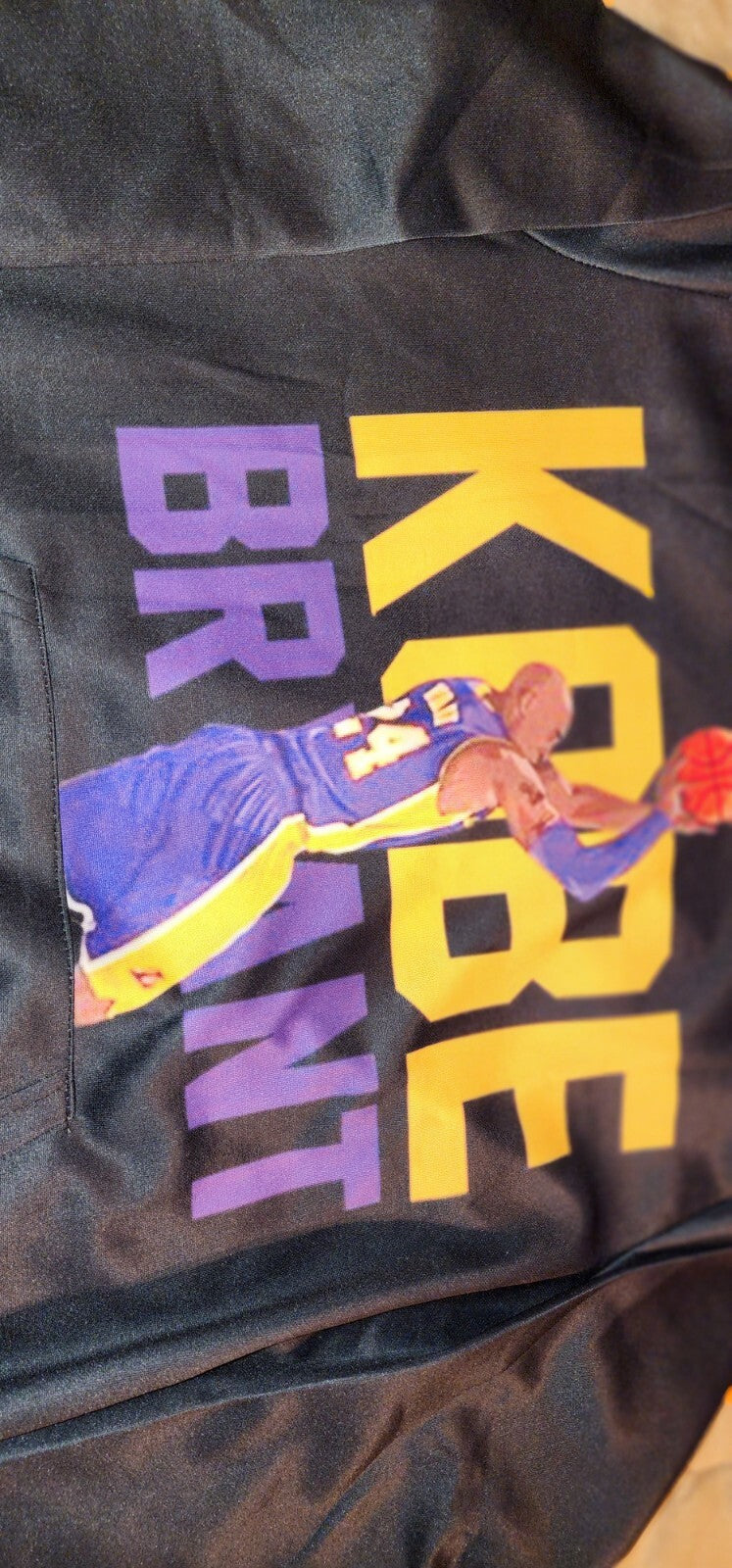 Kobe Bryant #24 Black Pullover Hoodie Image Front & Back 2XL3