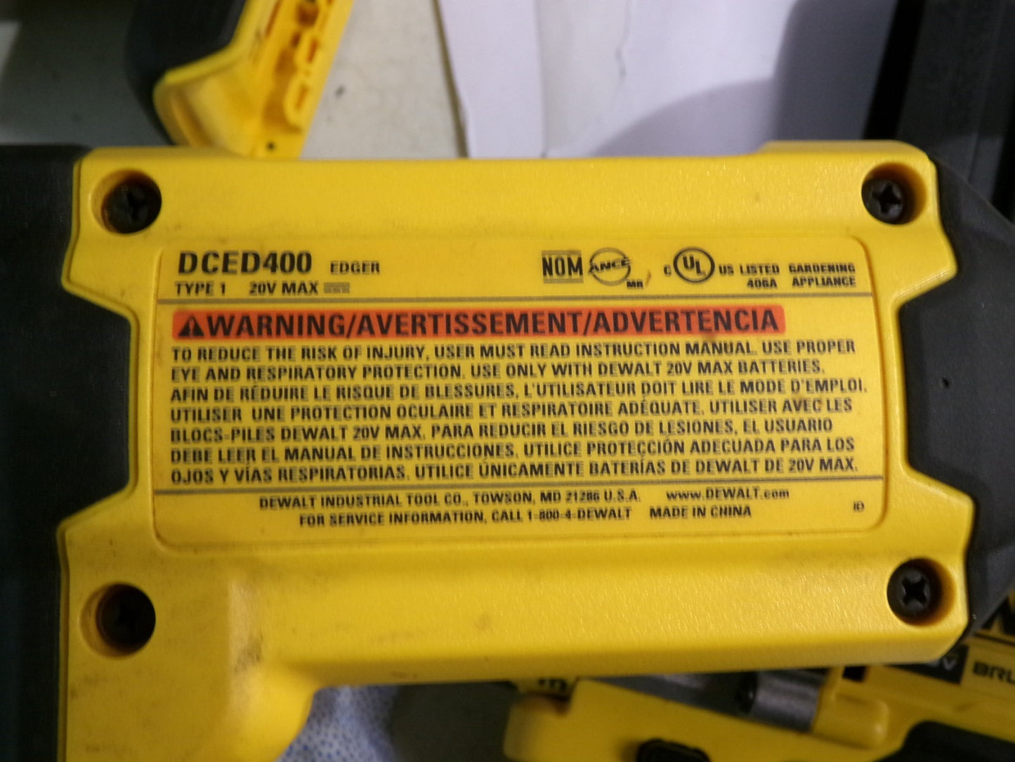 Dewalt DCED400 20V MAX* Brushless Cordless Edger (Tool Only)4