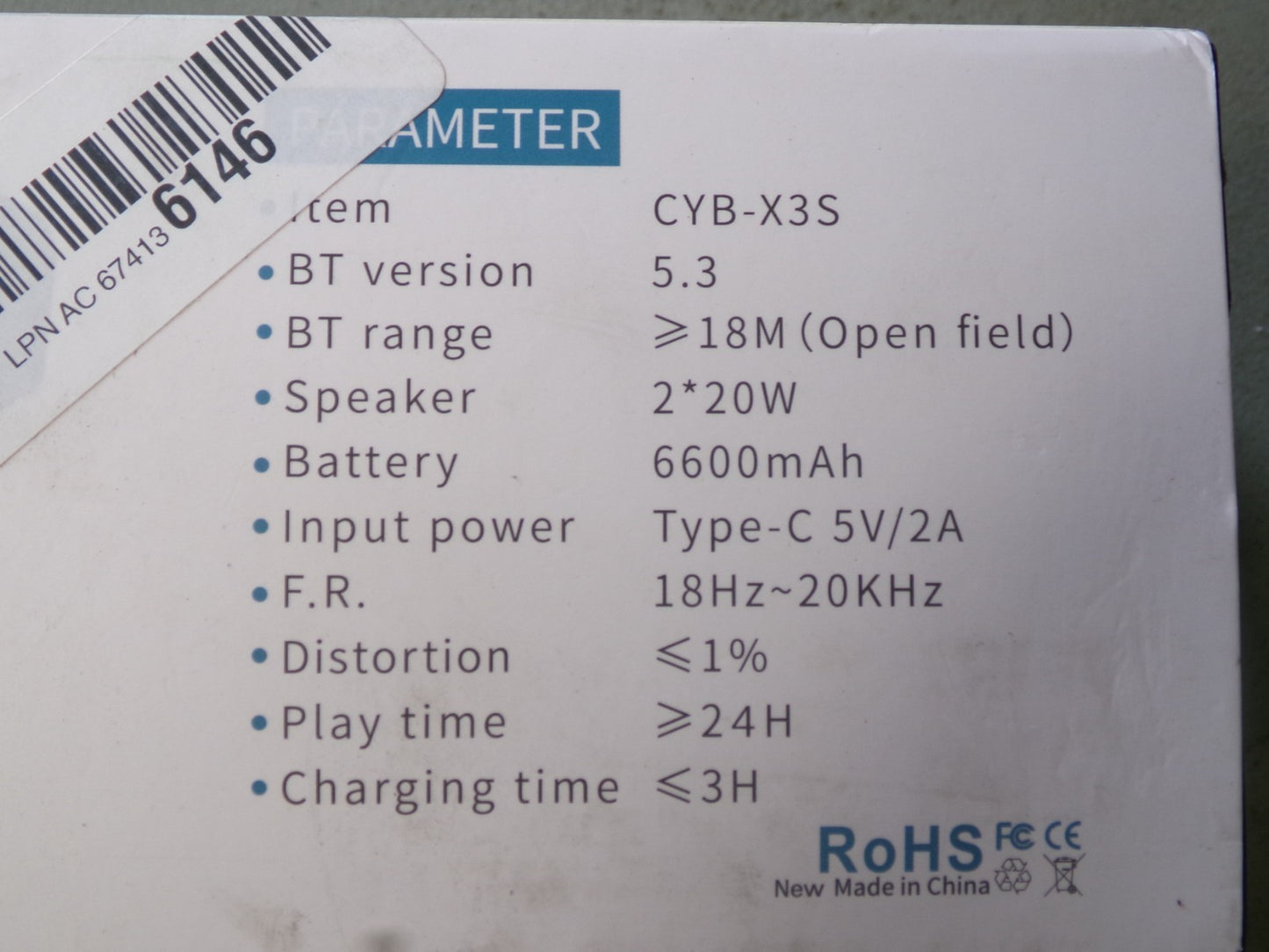 Pilsamas CYBX3S IPX7 Waterproof Bluetooth Speaker / Subwoofer2