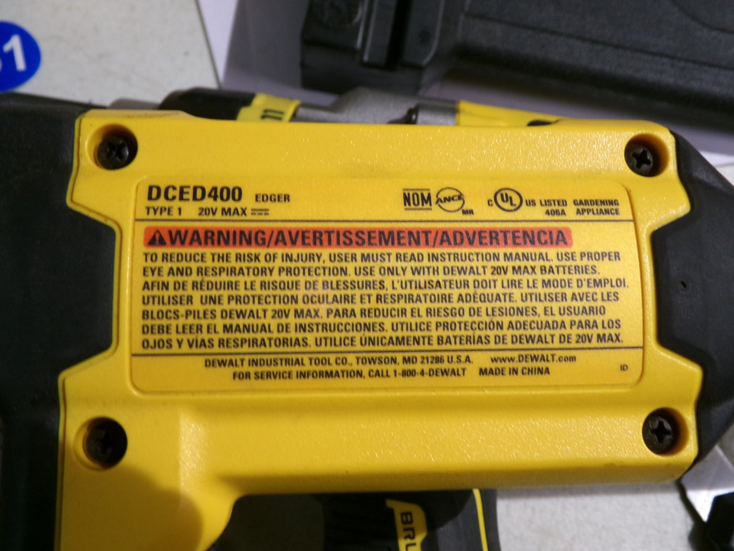 Dewalt DCED400 20V MAX* Brushless Cordless Edger (Tool Only)4