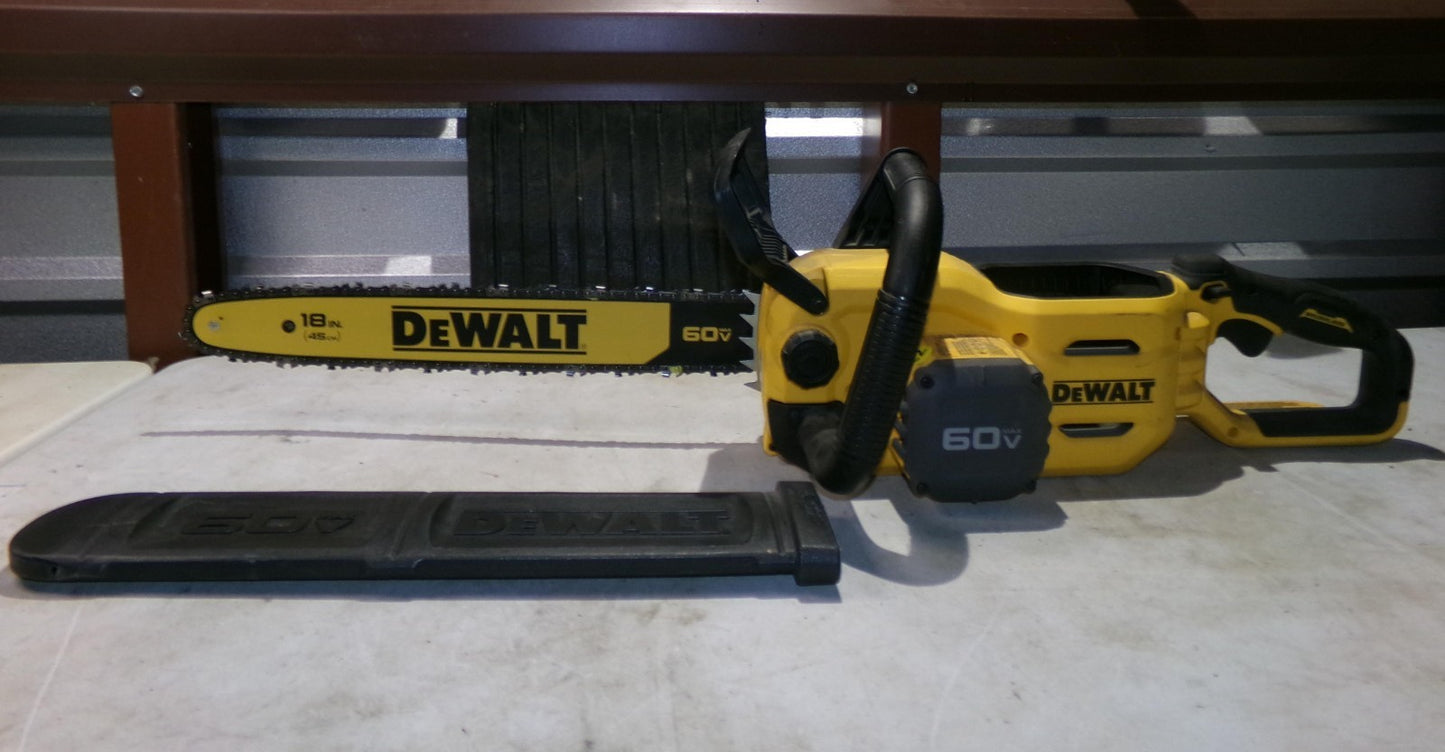 DEWALT 60V MAX* 18 in Brushless Cordless Chainsaw  Tool Only DCCS6722