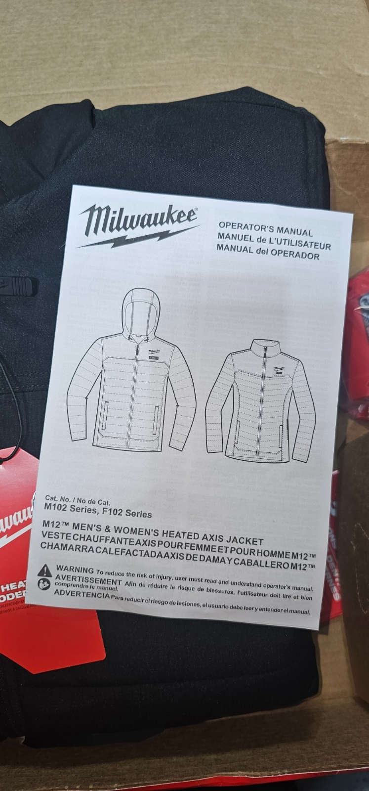 Milwaukee Men's Small M12 12V AXIS Black Heated Jacket NO BATTERY 7