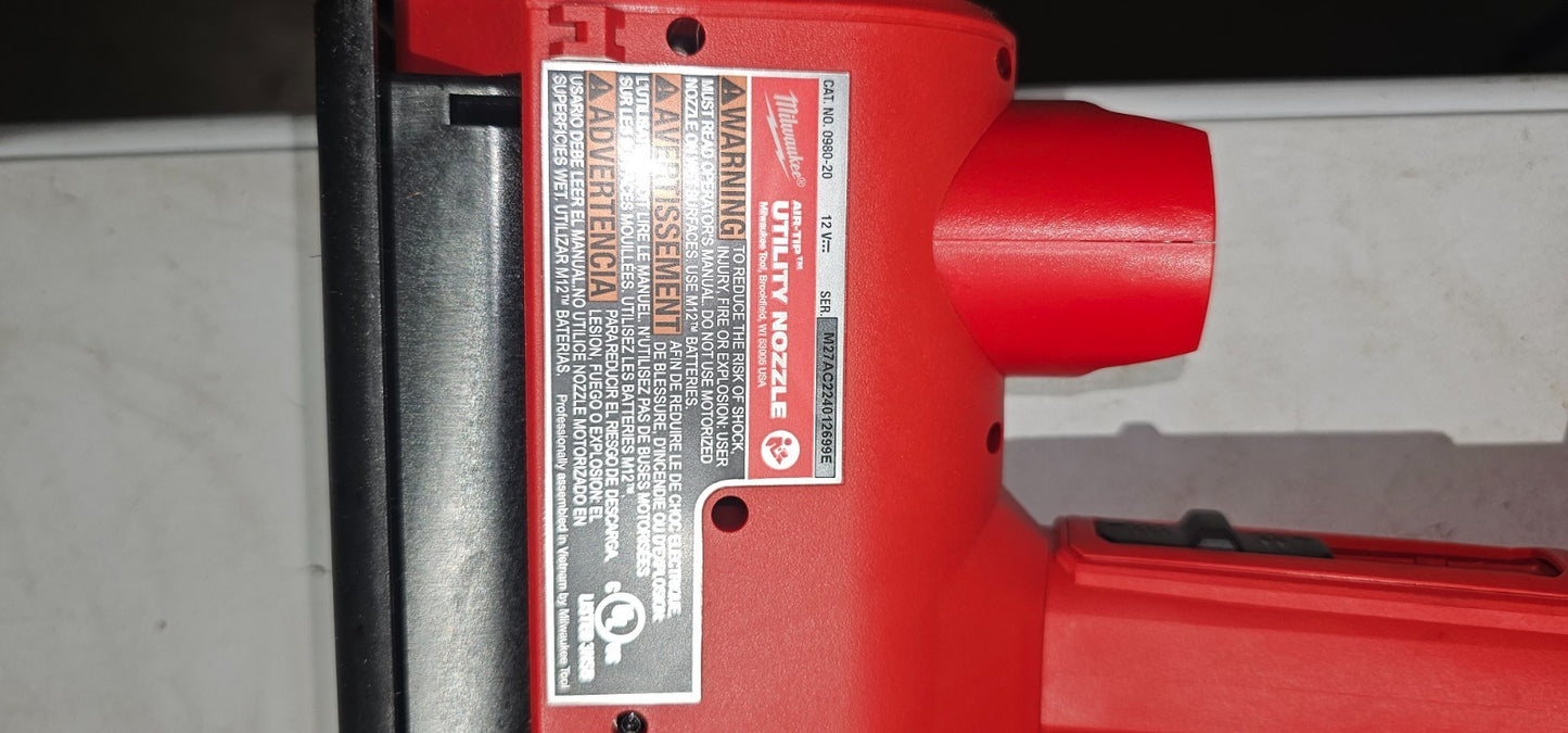 Milwaukee M12 AIRTIP Utility Nozzle 098020 Tool Only5