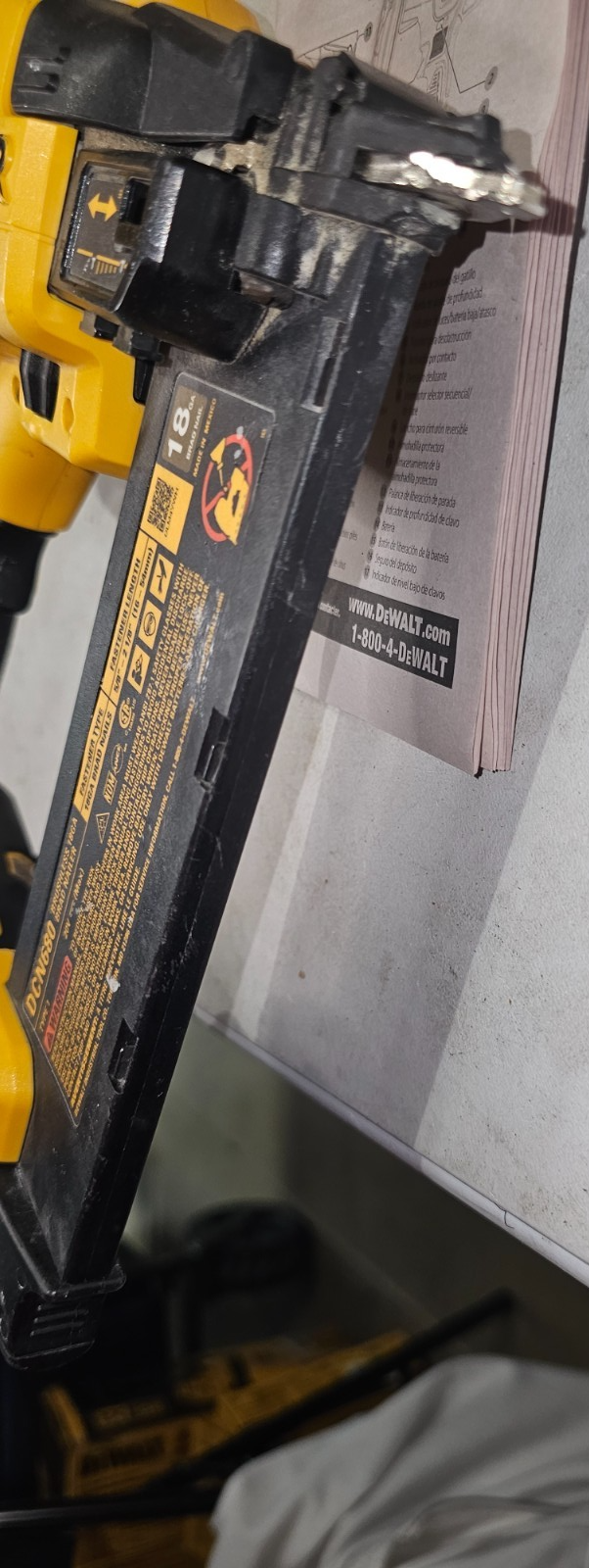 DEWALT 20V MAX* Cordless Brad Nailer, 18GA, Tool Only (DCN680) 627