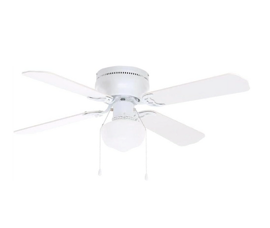 Hampton Bay UB42SWHSH Littleton 42 in. Indoor White Ceiling Fan with Light Kit0