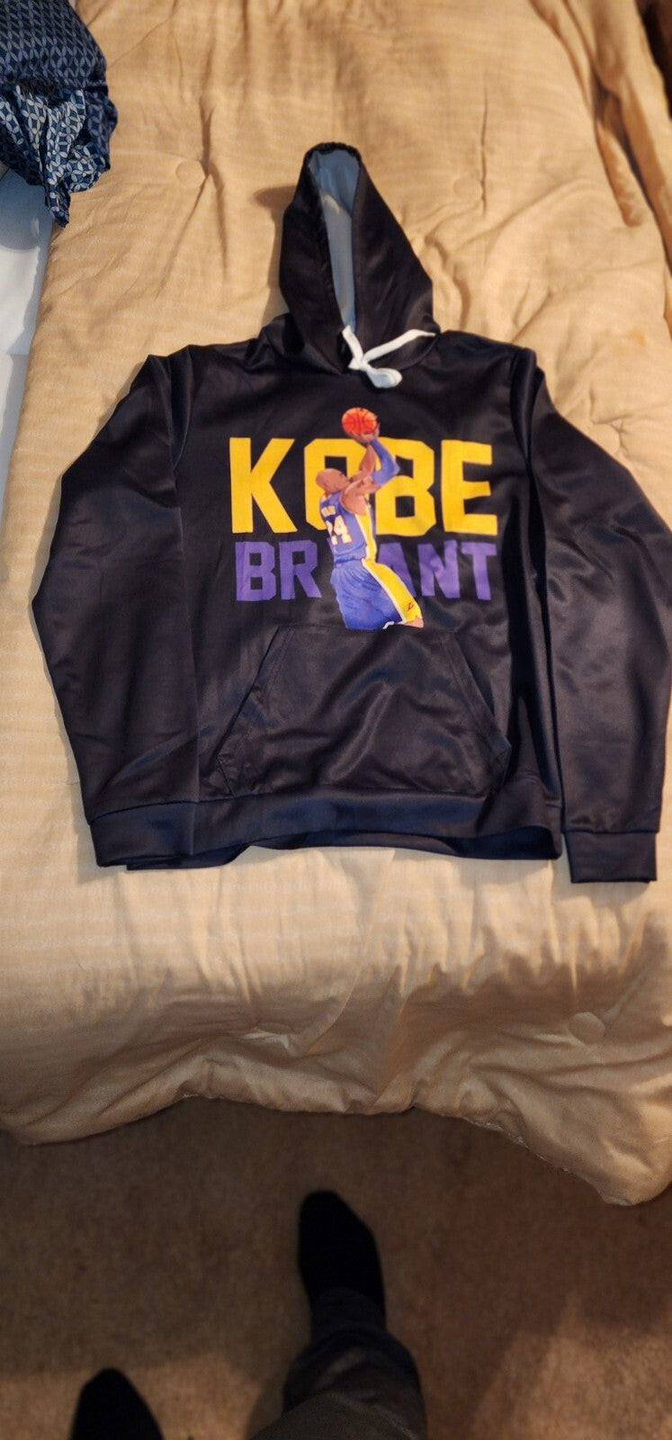 Kobe Bryant #24 Black Pullover Hoodie Image Front & Back  2XL2