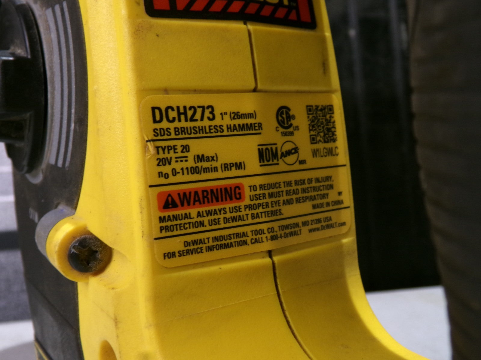 DEWALT DCH172B 20V Cordless Rotary Hammer Drill4