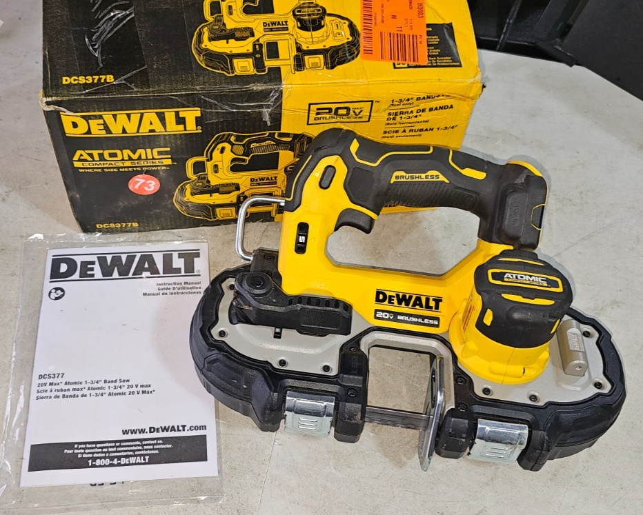 Dewalt DCS377 ATOMIC 20V MAX* 13/4 in. Brushless Compact Band Saw (Tool Only)1