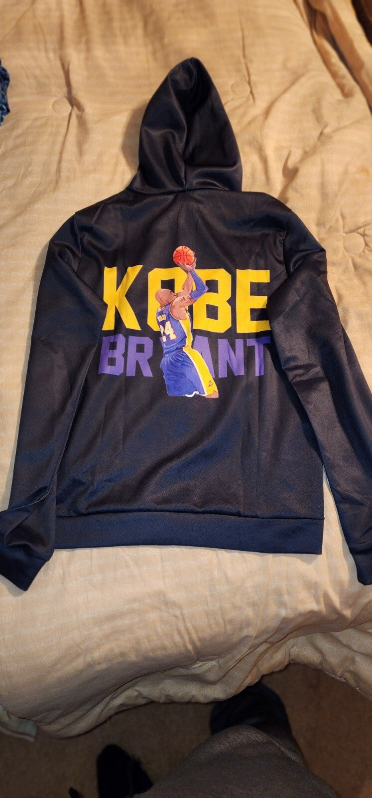Kobe Bryant #24 Black Pullover Hoodie Image Front & Back  2XL1