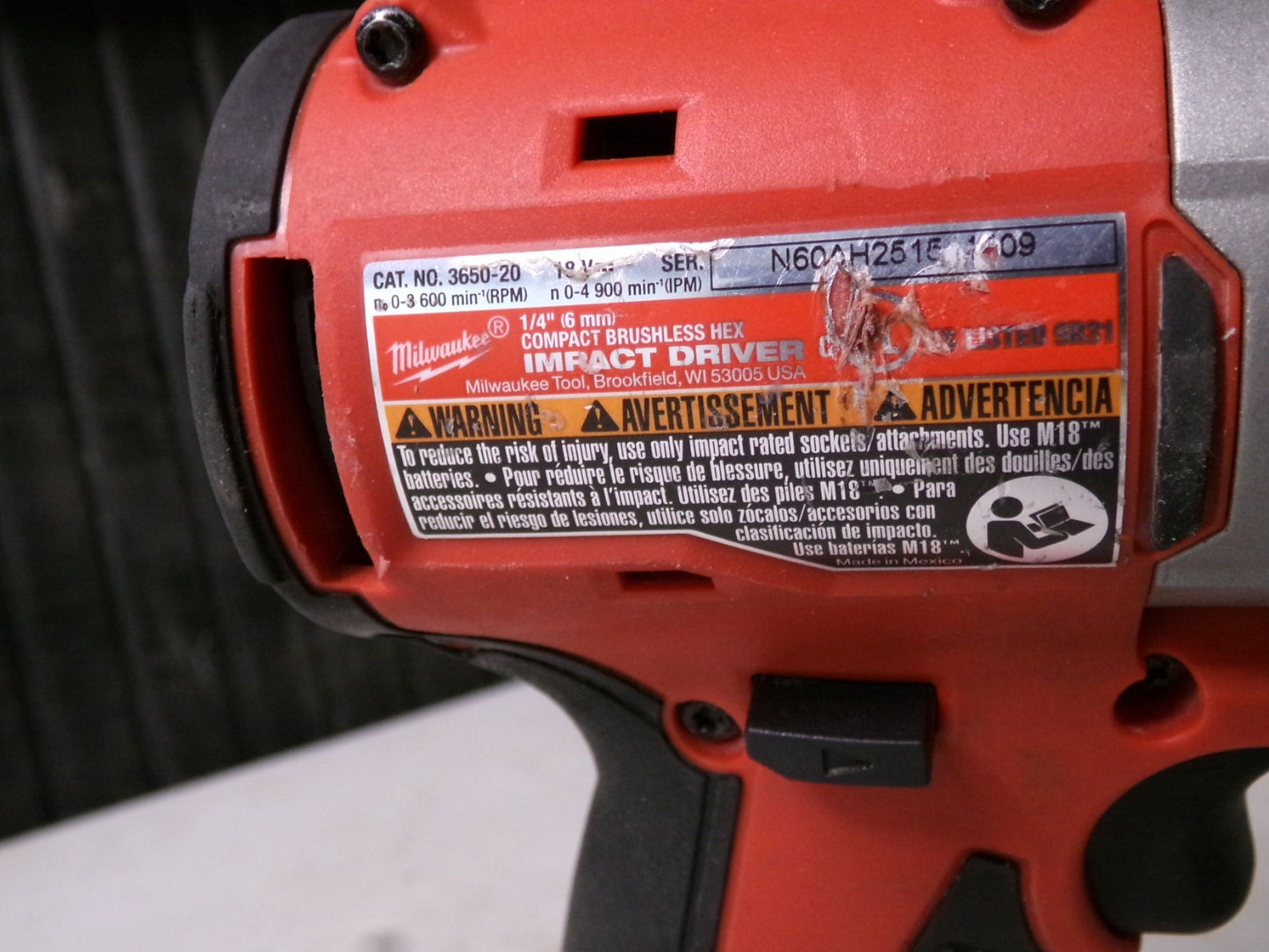 Milwaukee M18 FUEL 18V Brushless Cordless Impact Driver  365020 Tool Only3