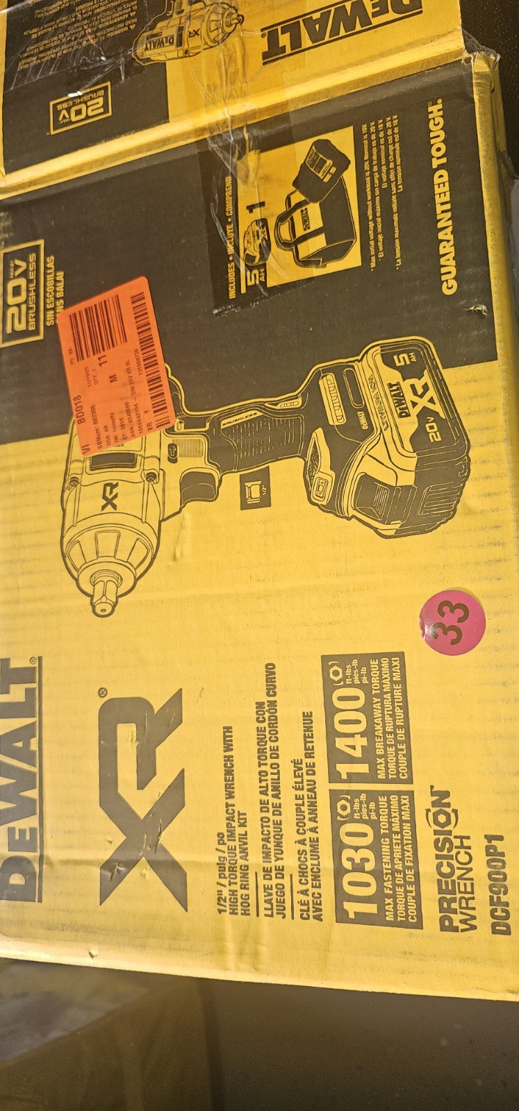 DEWALT DCF900B 20V 1/2inch Impact Wrench with Bag4