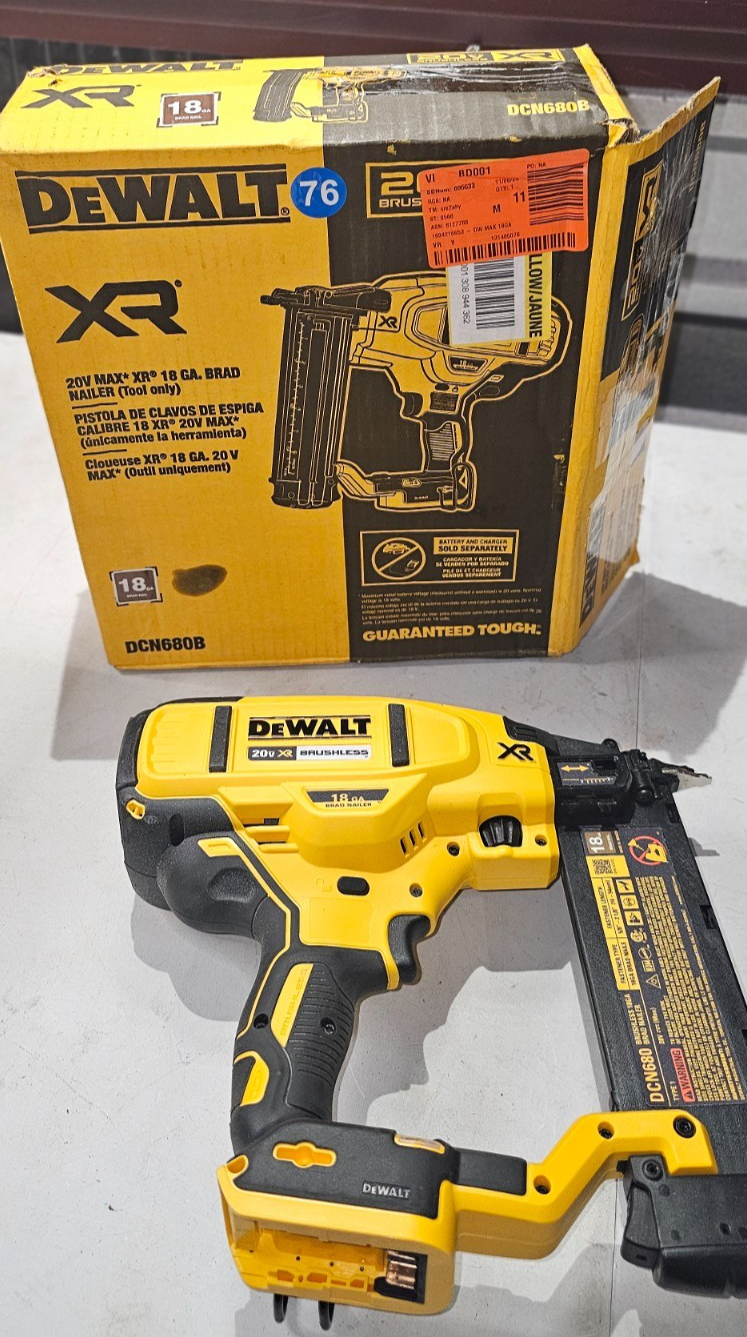 DEWALT 20V MAX* Cordless Brad Nailer, 18GA, Tool Only (DCN680) 761