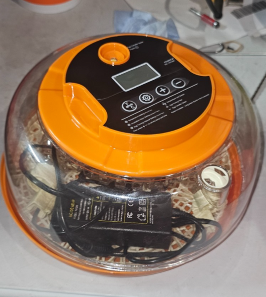 18 Egg Incubator with Auto Turning, Humidity Control, Candler Light for Farm0