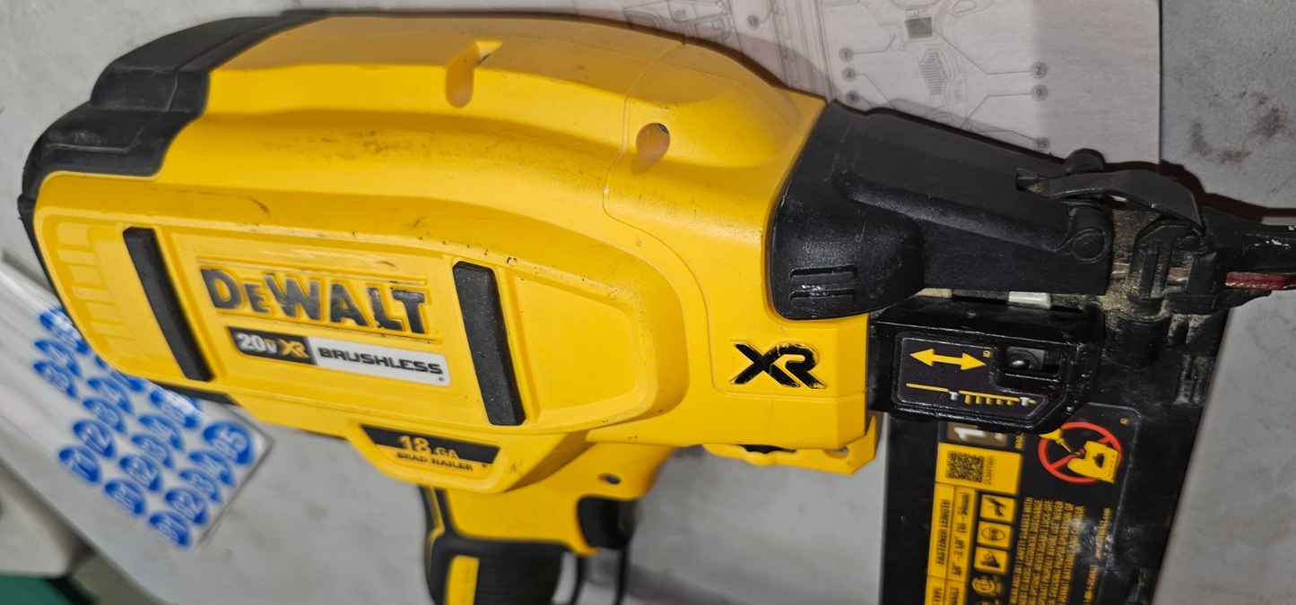 DEWALT 20V MAX* Cordless Brad Nailer, 18GA, Tool Only (DCN680) 626