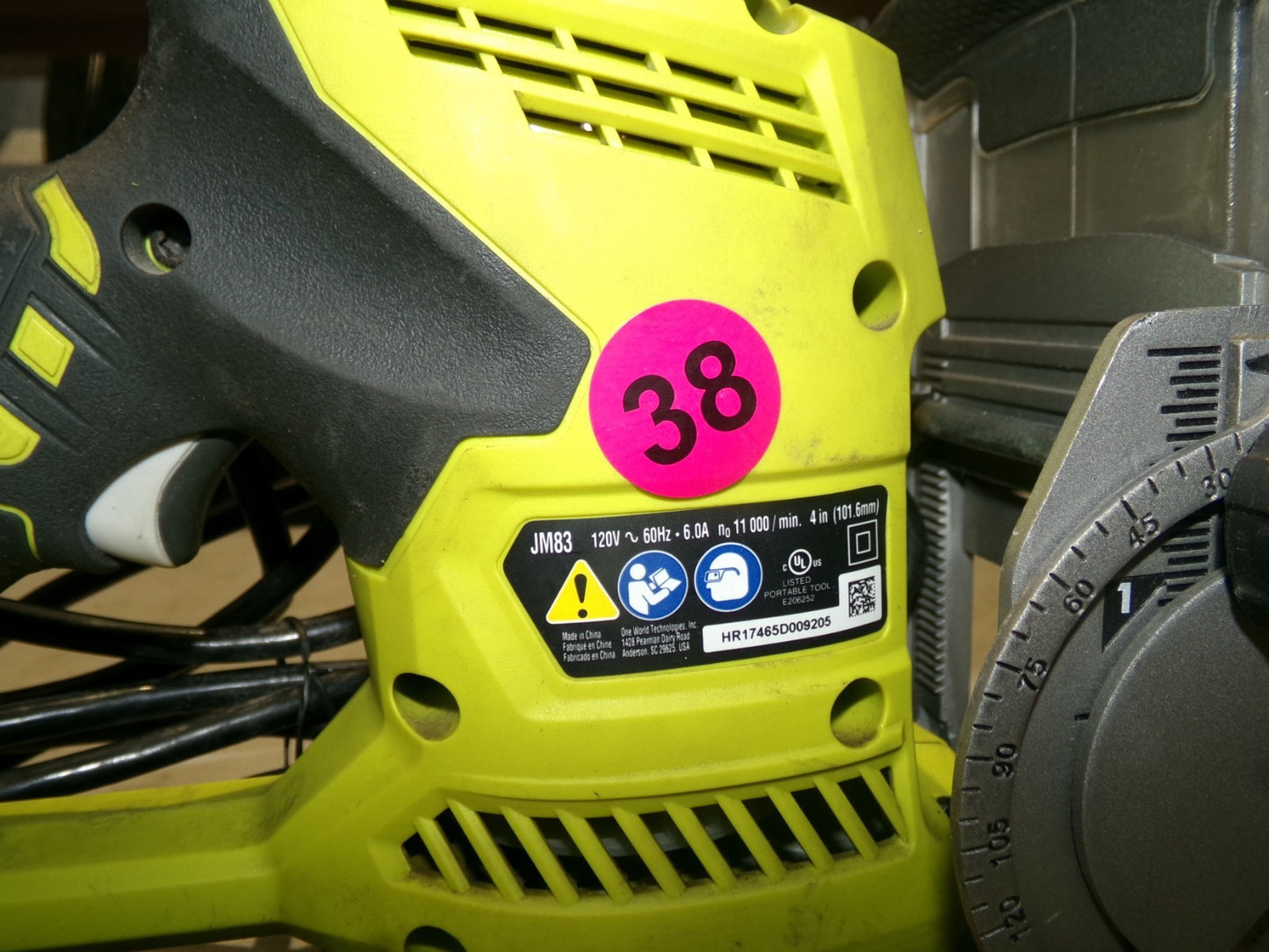 Ryobi JM83K 6 Amp AC Biscuit Joiner7