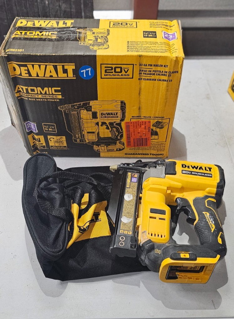 DEWALT Atomic Compact 20V MAX Brushless Cordless 23 Gauge Pin Nailer (Bare Tool)1