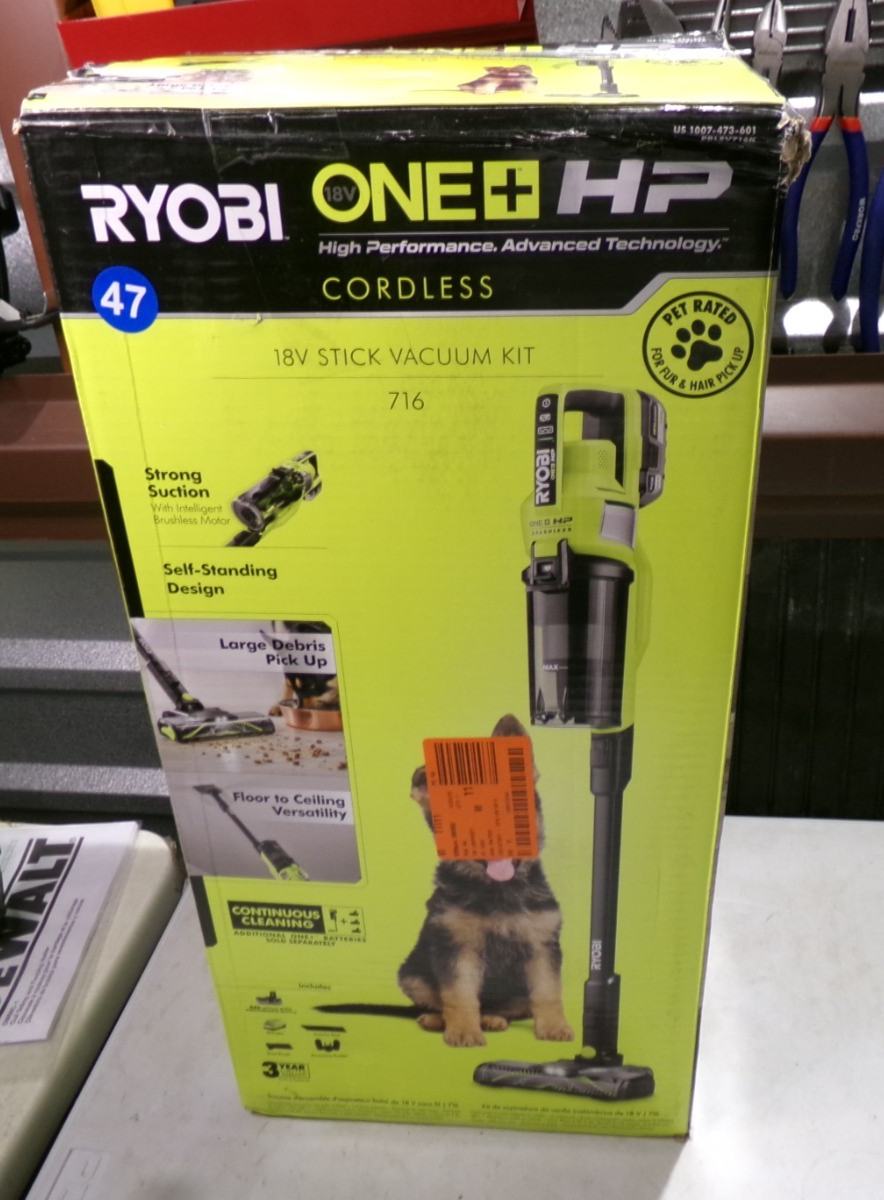 Ryobi PBLSV717K 18V Brushless Cordless Pet Stick Vac w/ Battery and Charger5